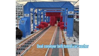 Equipo los 36M 16brushes del túnel de lavado del transportador de correa doble del mantenimiento bajo de Kolon
