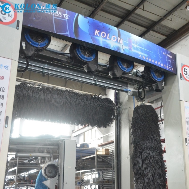 Rollo sobre 5 cepillos máquina de lavado automática de autobuses soplador fijo KL-YK450 lavadora automática de autobuses