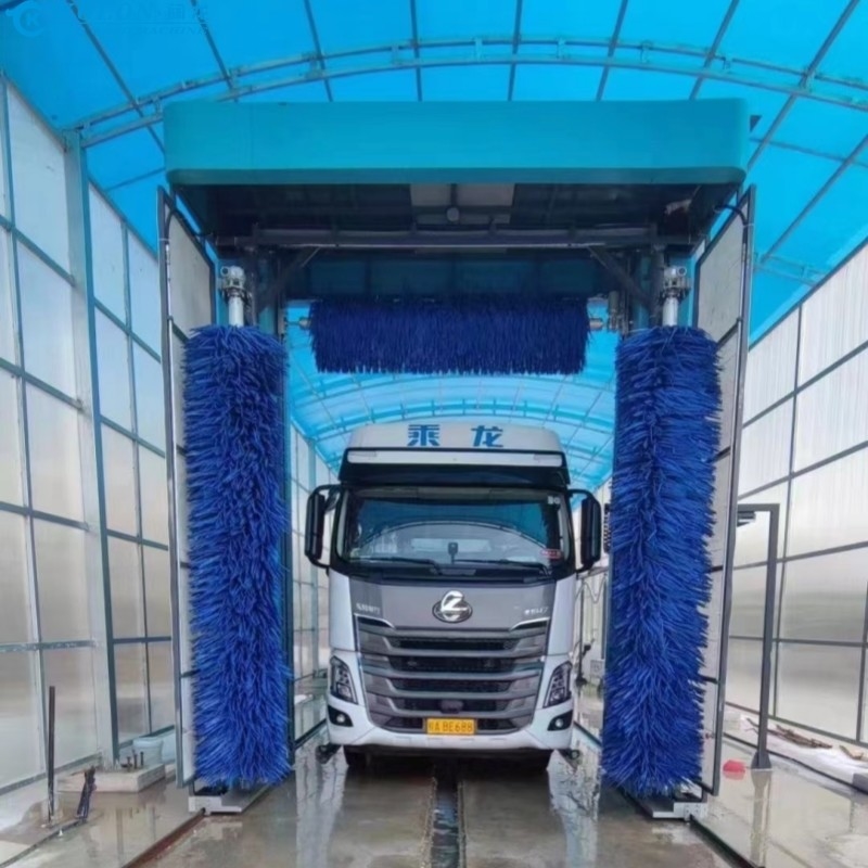 Sistema de lavado de autobuses eléctricos de ahorro de agua con consumo de agua de 80L/auto por control PLC