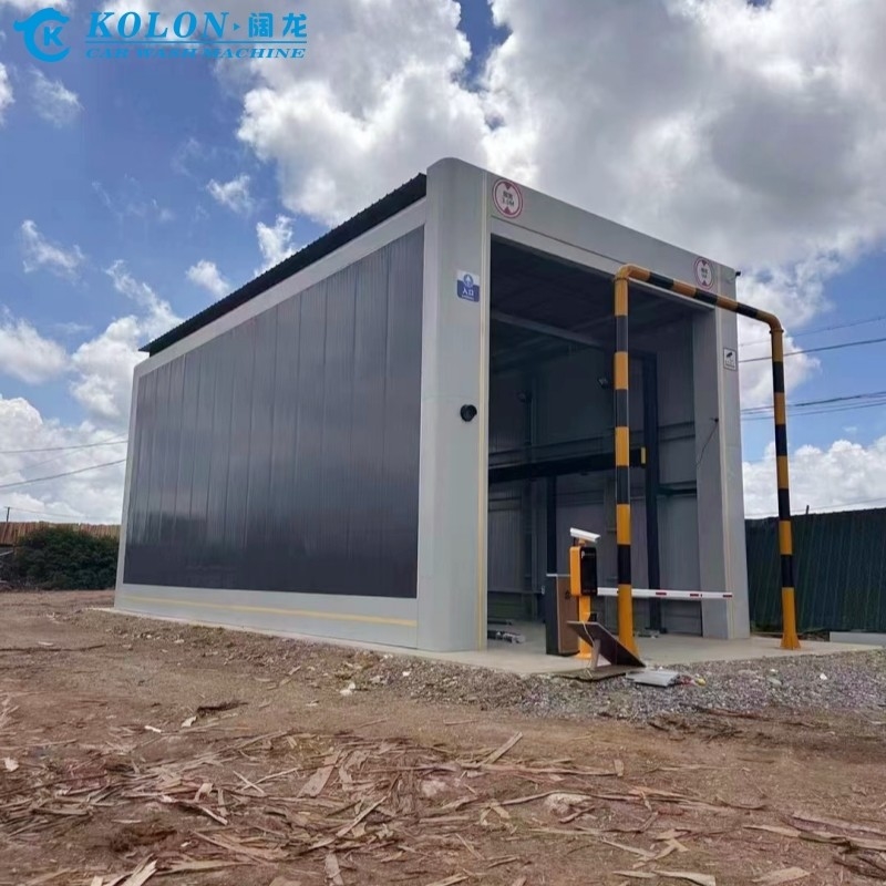 Máquina de lavado de autobuses de 67kw con botón de parada de seguridad y velocidad máxima de lavado 7 autobuses/hora